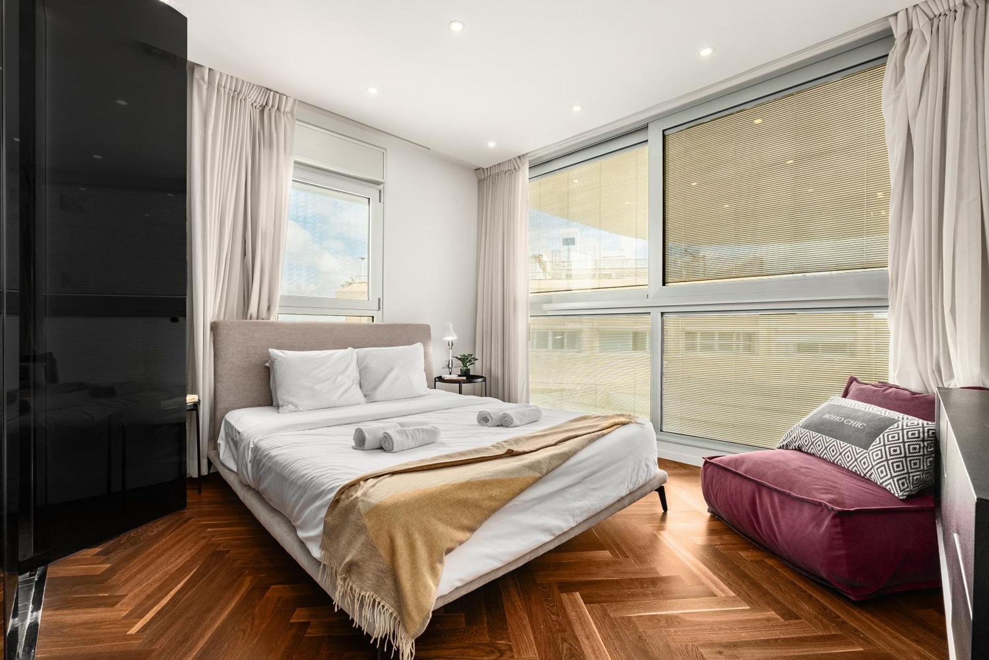 Penthouse 3Br + Roof Top + Parking - On The Beach Hayfa Dış mekan fotoğraf
